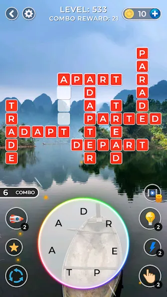 WOW4:Word Connect Offline Word (ВАУ 4)  [МОД Много монет] Screenshot 4