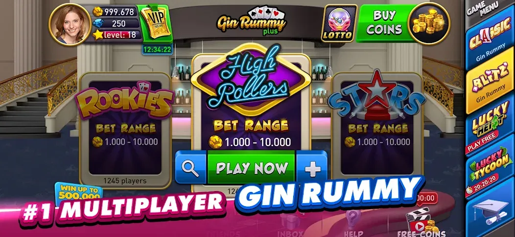 Gin Rummy Plus: Fun Card Game (Джин Рамми Плюс)  [МОД Бесконечные монеты] Screenshot 2