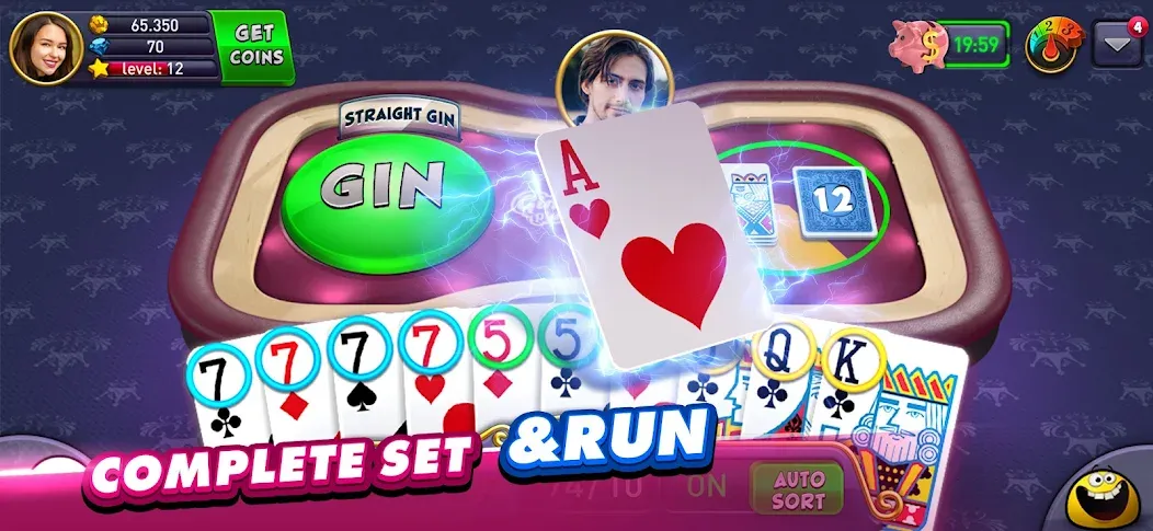 Gin Rummy Plus: Fun Card Game (Джин Рамми Плюс)  [МОД Бесконечные монеты] Screenshot 4