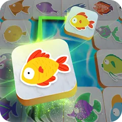 Скачать взломанную Mahjong Connect Fish World (Мацзян Коннект Рыбный Мир)  [МОД Все открыто] - стабильная версия apk на Андроид