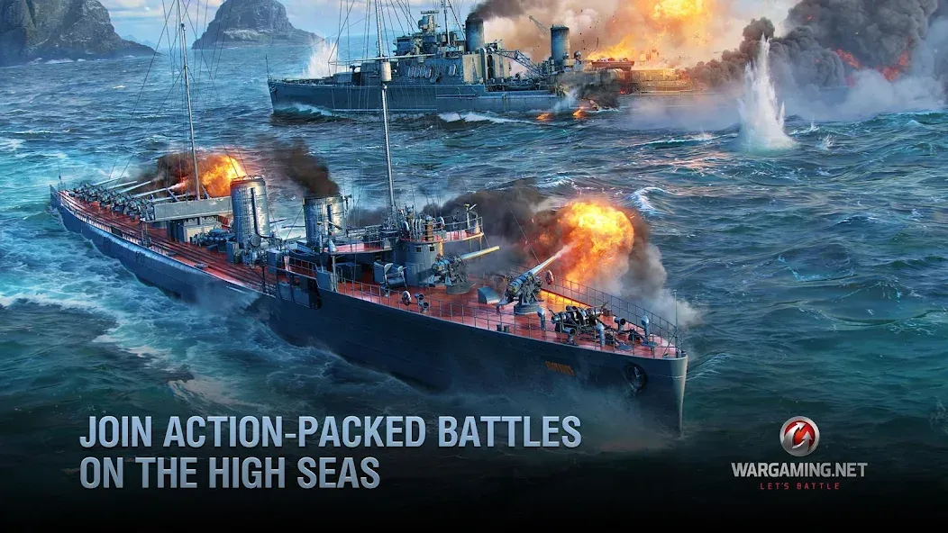 World of Warships Blitz War (Ворлд оф Варшипс Блиц Вар)  [МОД Все открыто] Screenshot 2