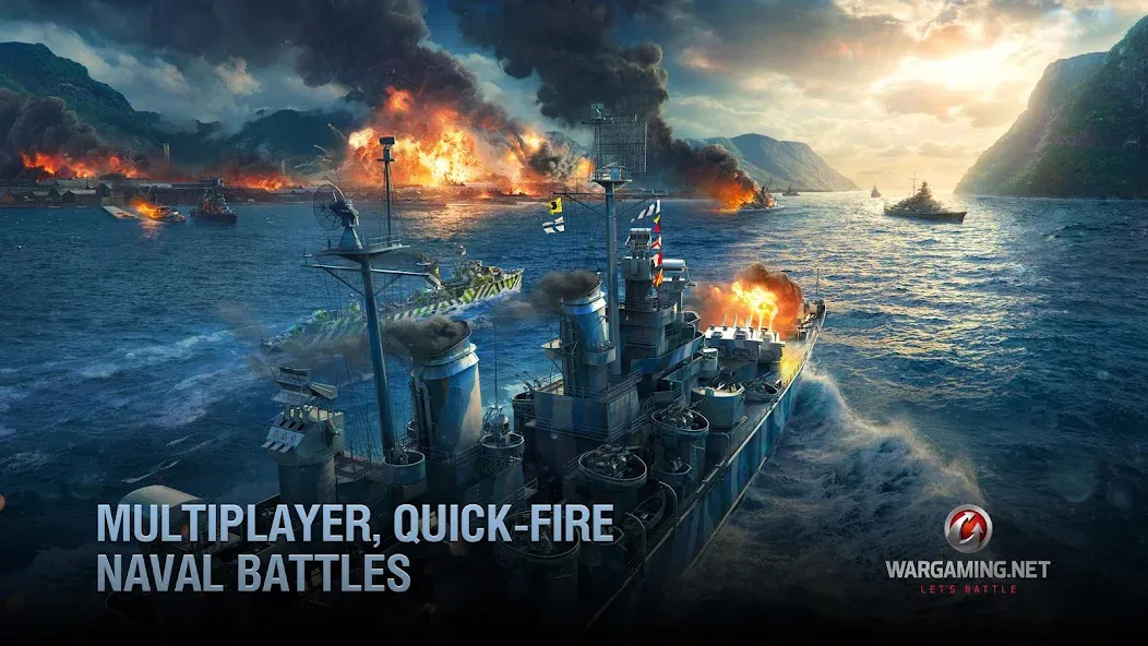 World of Warships Blitz War (Ворлд оф Варшипс Блиц Вар)  [МОД Все открыто] Screenshot 4