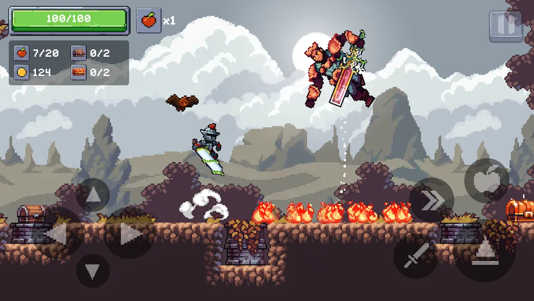 Apple Knight 2: Action Game (Эппл Найт)  [МОД Unlocked] Screenshot 1