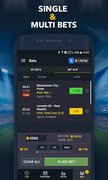 Sports Betting Game - BETUP  [МОД Menu] Screenshot 5