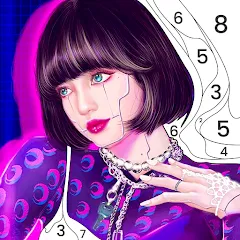 Взлом BlackPink Paint by Number (БлэкПинк Раскраска по номерам)  [МОД Много монет] - полная версия apk на Андроид