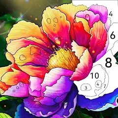 Скачать взломанную Tap Color by Number - Coloring  [МОД Mega Pack] - последняя версия apk на Андроид