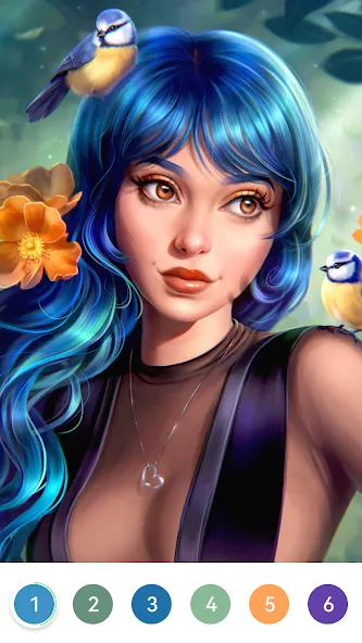 Girls Paint by Number Coloring (Девочки раскрашивают по номерам)  [МОД Unlocked] Screenshot 4