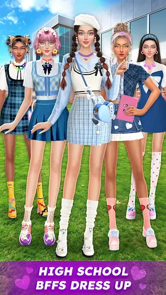 College Dress Up for Girls (Капель Макеовер)  [МОД Бесконечные монеты] Screenshot 1