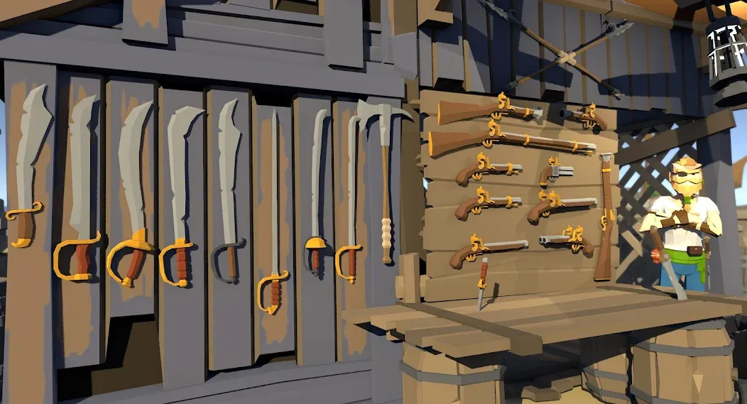 Pirate Polygon Caribbean Sea (Пиратская Полигон Карибское море)  [МОД Много денег] Screenshot 3