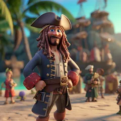 Скачать взломанную Pirate Polygon Caribbean Sea (Пиратская Полигон Карибское море)  [МОД Много денег] - стабильная версия apk на Андроид