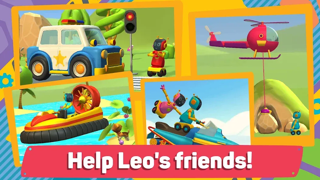 Leo 2: Puzzles & Cars for Kids  [МОД Меню] Screenshot 2