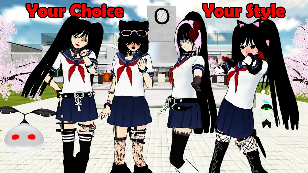 SchoolGirl AI 3D Anime Sandbox (Школьница  3D аниме песочница)  [МОД Menu] Screenshot 1