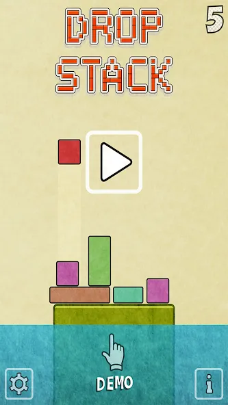 Drop Stack Block Stacking Game (Дроп Стэк блочная игра с укладкой блоков)  [МОД Unlocked] Screenshot 1