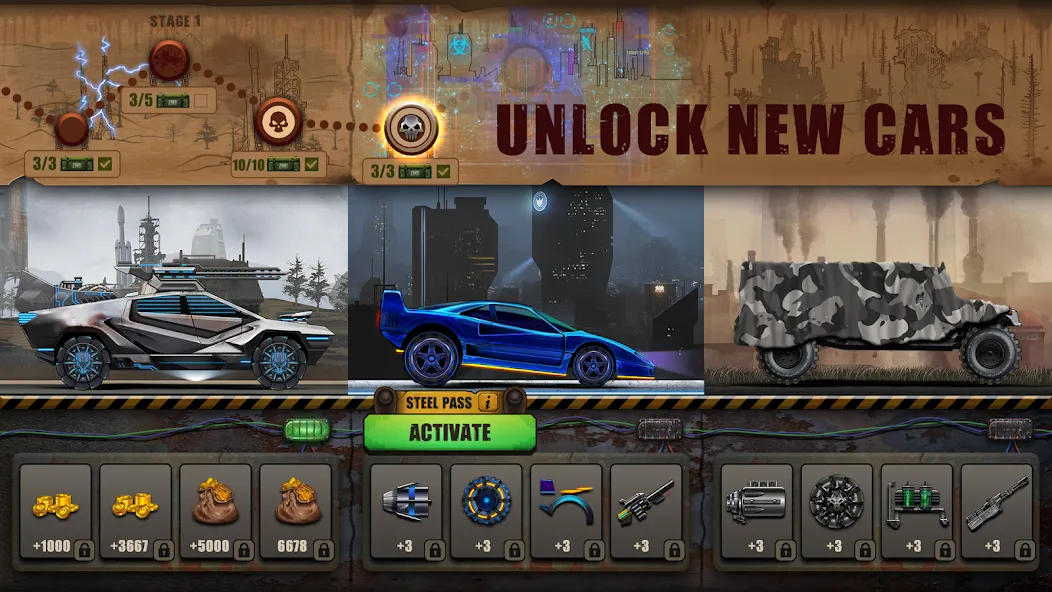 Zombie Hill Racing: Earn Climb (Зомби Хилл Рейсинг)  [МОД Unlocked] Screenshot 5