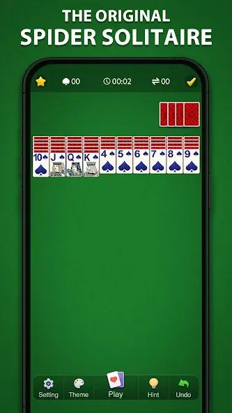 Spider Solitaire Classic  [МОД Unlocked] Screenshot 1