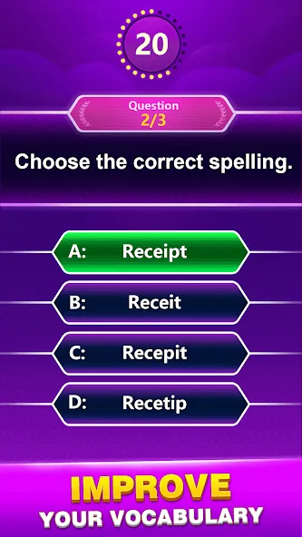 Spelling Quiz - Word Trivia (Спеллинг Квиз)  [МОД Много денег] Screenshot 4