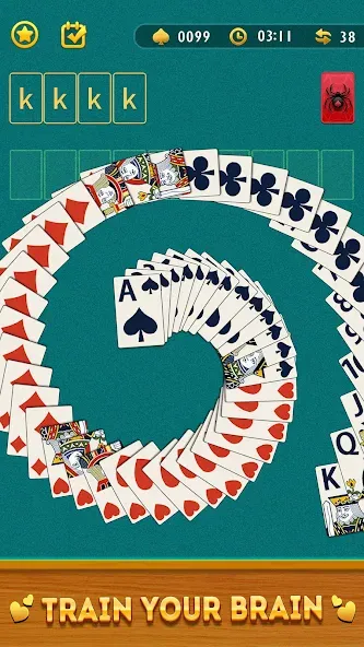 Spider Solitaire Card Game  [МОД Много монет] Screenshot 5