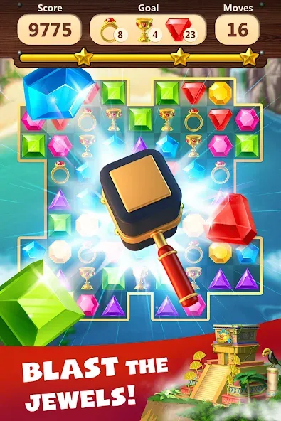 Jewels Planet - Match 3 Puzzle  [МОД Много денег] Screenshot 2