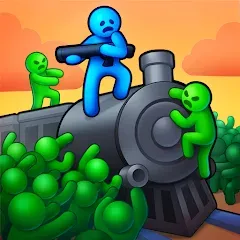 Скачать взломанную Train Defense: Zombie Game (Трейн Дефенс)  [МОД Меню] - полная версия apk на Андроид