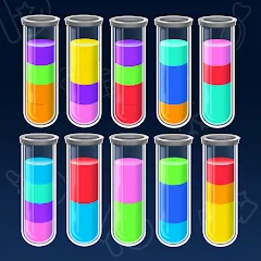 Скачать взломанную SortPuz 3D: Water Color Sort (СортПаз 3Д)  [МОД Меню] - последняя версия apk на Андроид