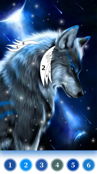 Wolf Coloring Book Color Game (Вульф Колоринг Бук Колор Гейм)  [МОД Меню] Screenshot 2