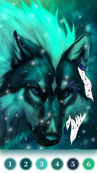 Wolf Coloring Book Color Game (Вульф Колоринг Бук Колор Гейм)  [МОД Меню] Screenshot 3